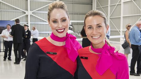 qantas red uniform.